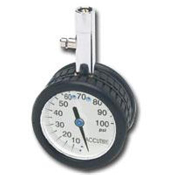 Dendesigns 2 Inch Round Tire Gauge - White Face DE62537